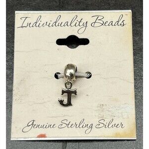 NWT Individuality Beads Sterling Silver Letter "J"
